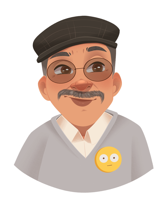 Personaje clásico y experimentado de BBQ Picante